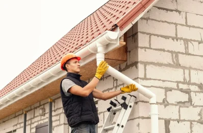 Pose et remplacement de gouttières à Escles